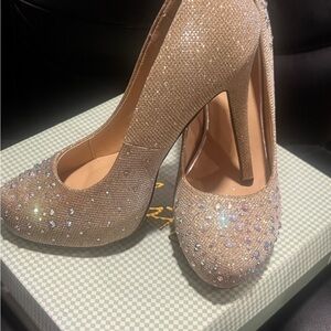 Celeste Sparkling Gold Heels